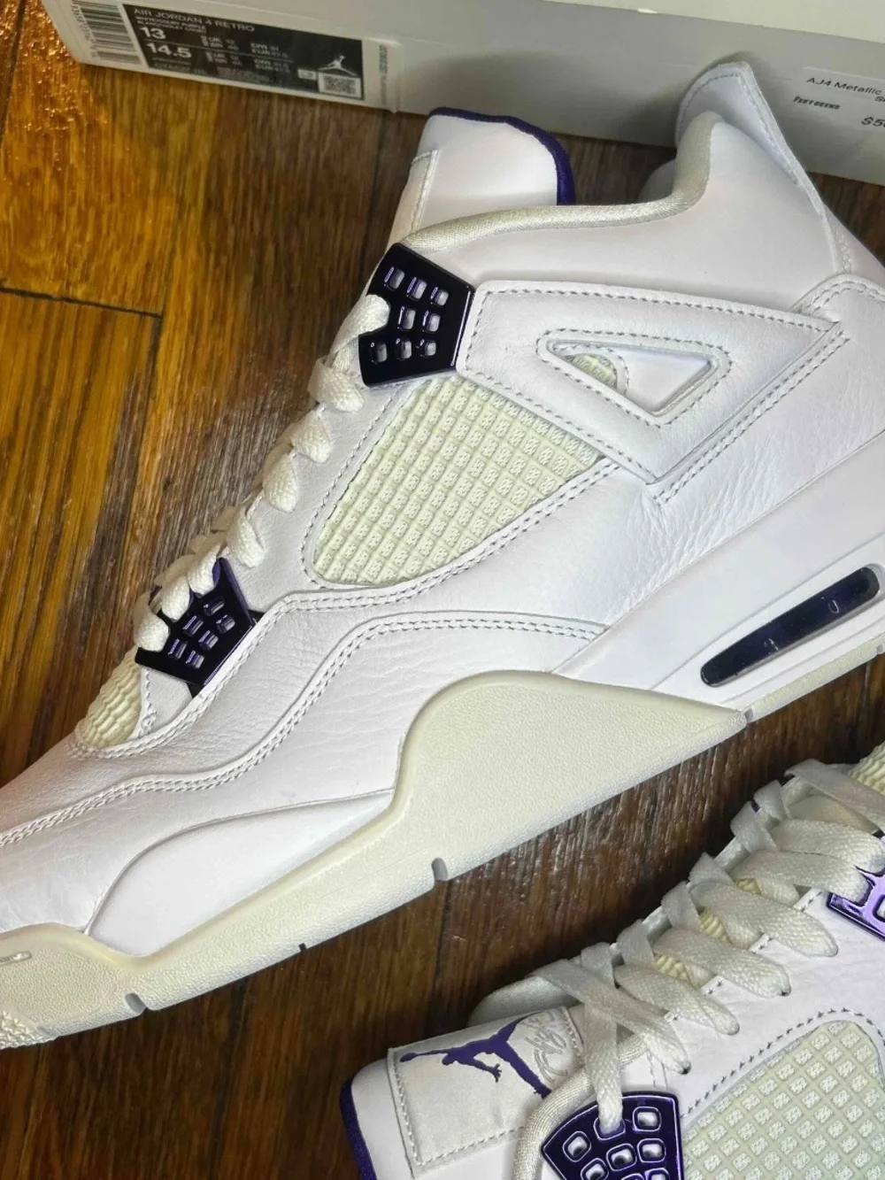 Air Jordan 4 Retro Metallic Purple Size 13 Men Shoes